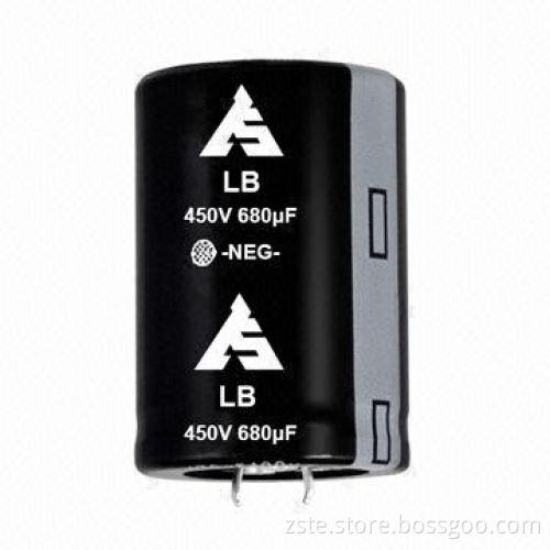 Snap-in Aluminum Electrolytic Capacitor with Large Capacitance, 450V, 680uf, 3,000h